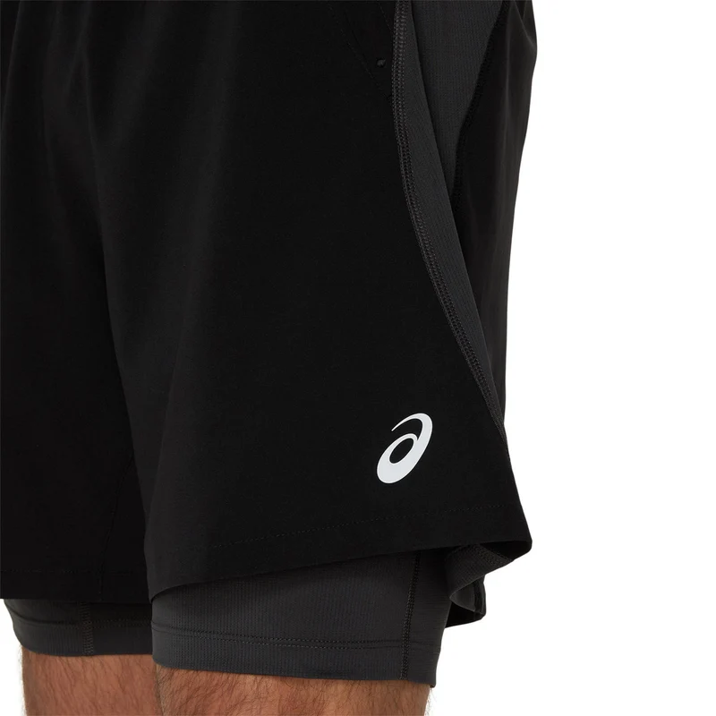 Road 2in1 7In Laufshorts Herren - schwarz