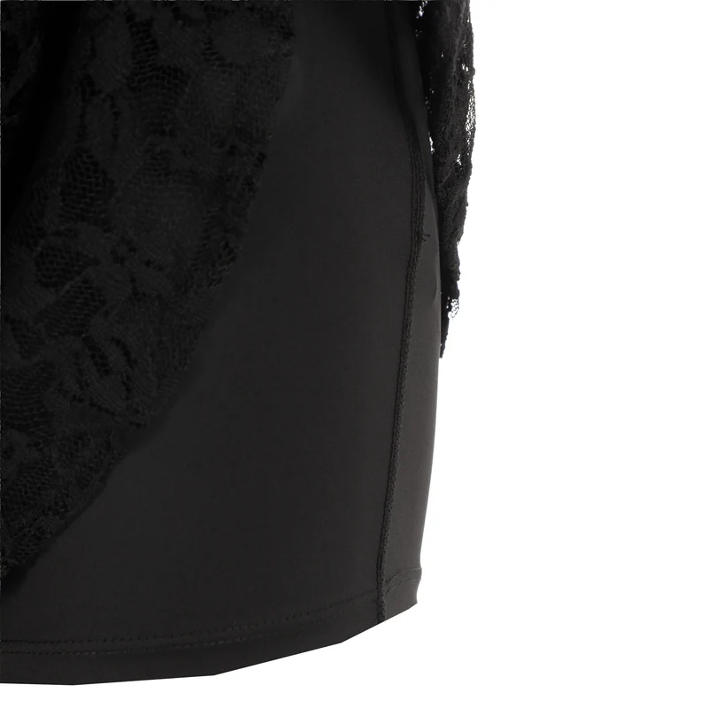 Night Flash Layering Lace Rock Mädchen - schwarz