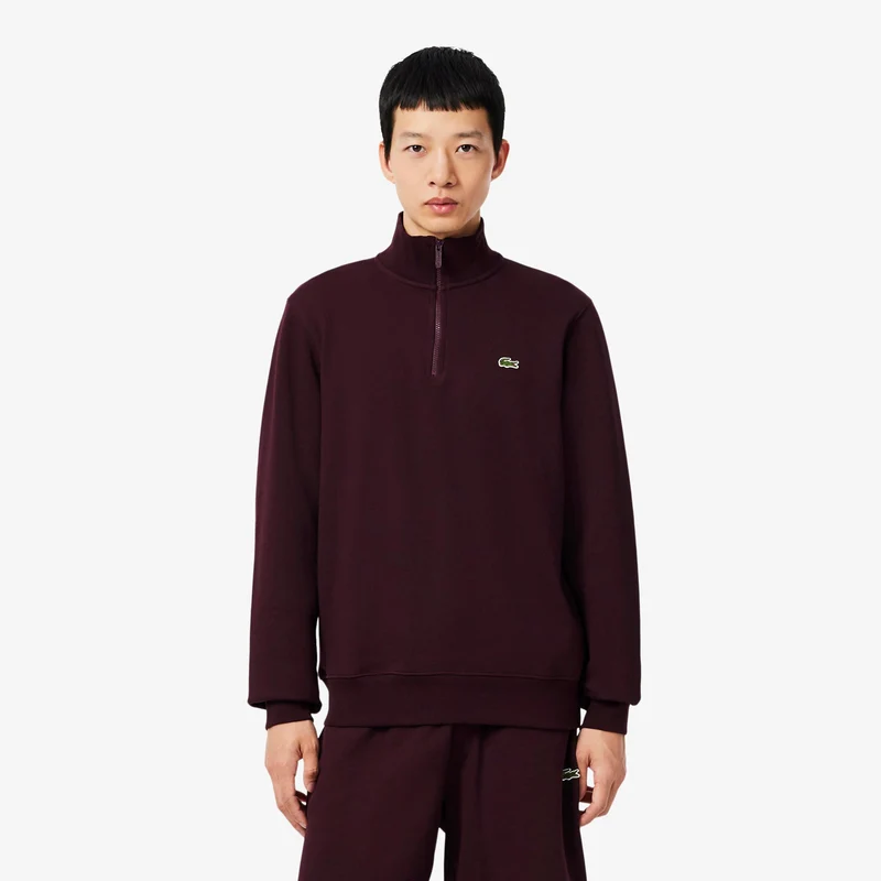 High Neck Sweatshirt Herren - dunkelrot