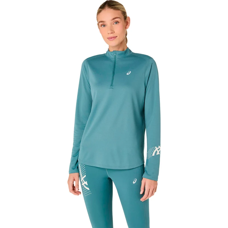 Icon 1/2 Zip Laufshirt Damen - türkis