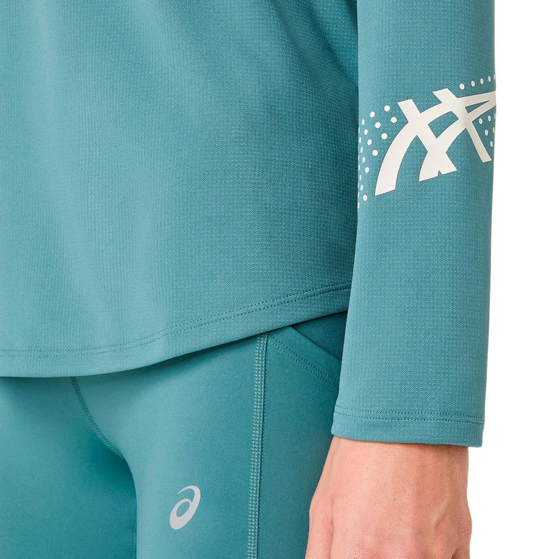 Icon 1/2 Zip Laufshirt Damen - türkis