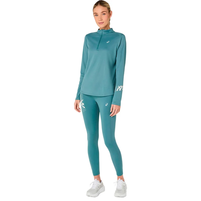 Icon 1/2 Zip Laufshirt Damen - türkis