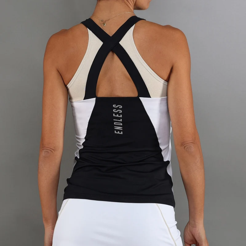 Grace Tank-Top Damen-Schwarz,Gold