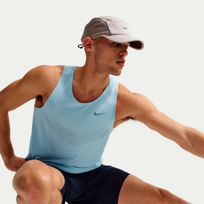Stride Laufshirt Herren - hellblau, silber