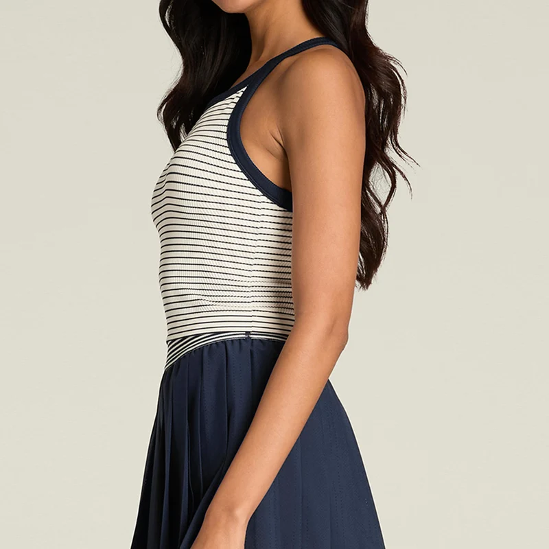 On The Daily Tank-Top Damen - dunkelblau, beige