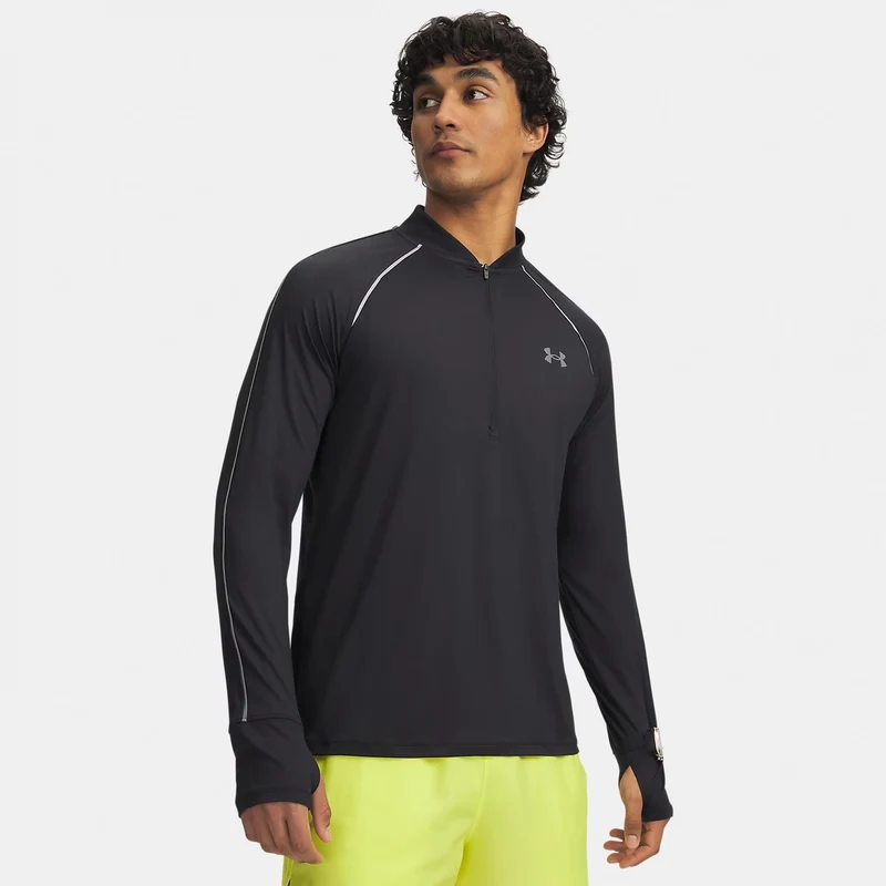 Velociti Half Zip Laufshirt Herren - schwarz