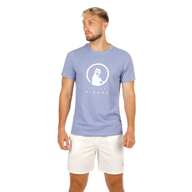 Glow Training T-Shirt Herren - blau, creme