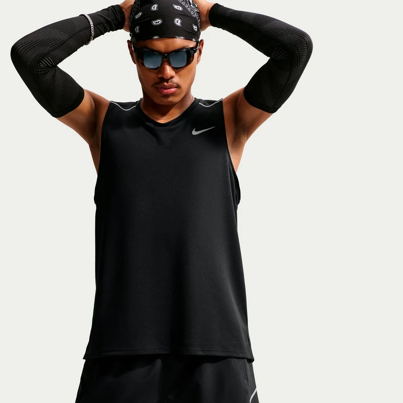 Miler 7in Laufshorts Herren - schwarz, silber