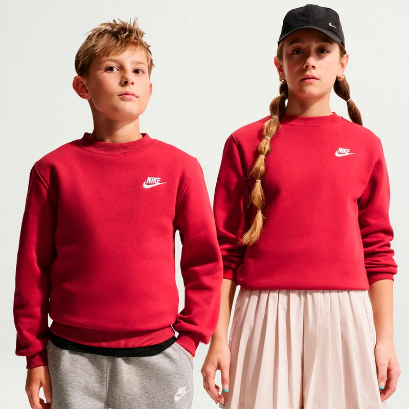 Club Fleece Sweatshirt Kinder - rot