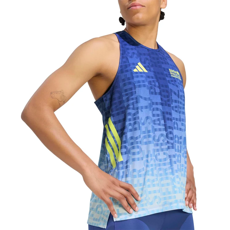 BMW Berlin Laufshirt Damen - blau, gelb
