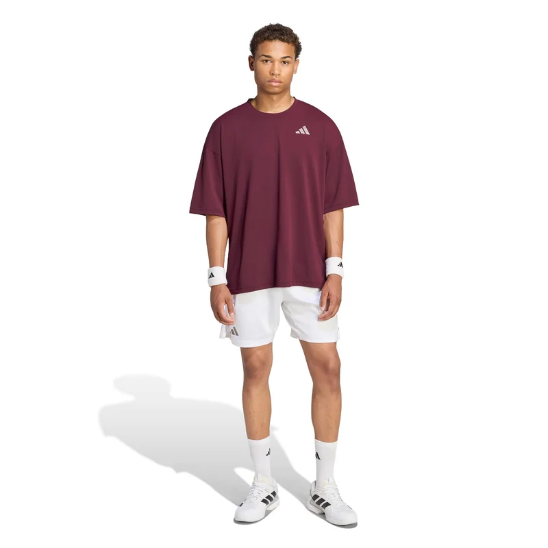 Oversized T-Shirt Herren - weinrot