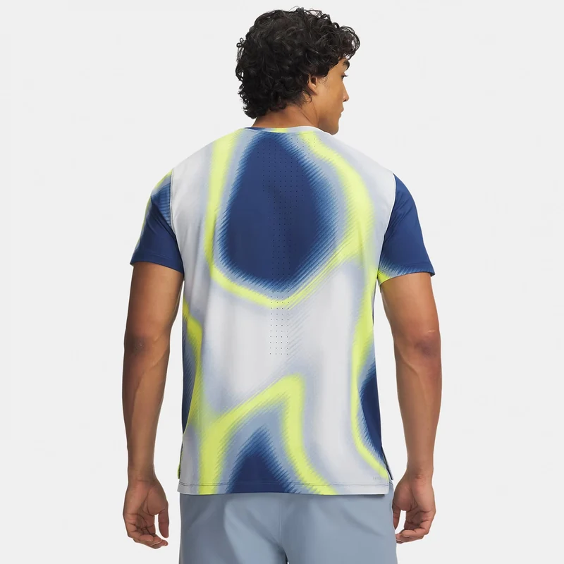Velociti Pro Print Laufshirt Herren - blau, mehrfarbig