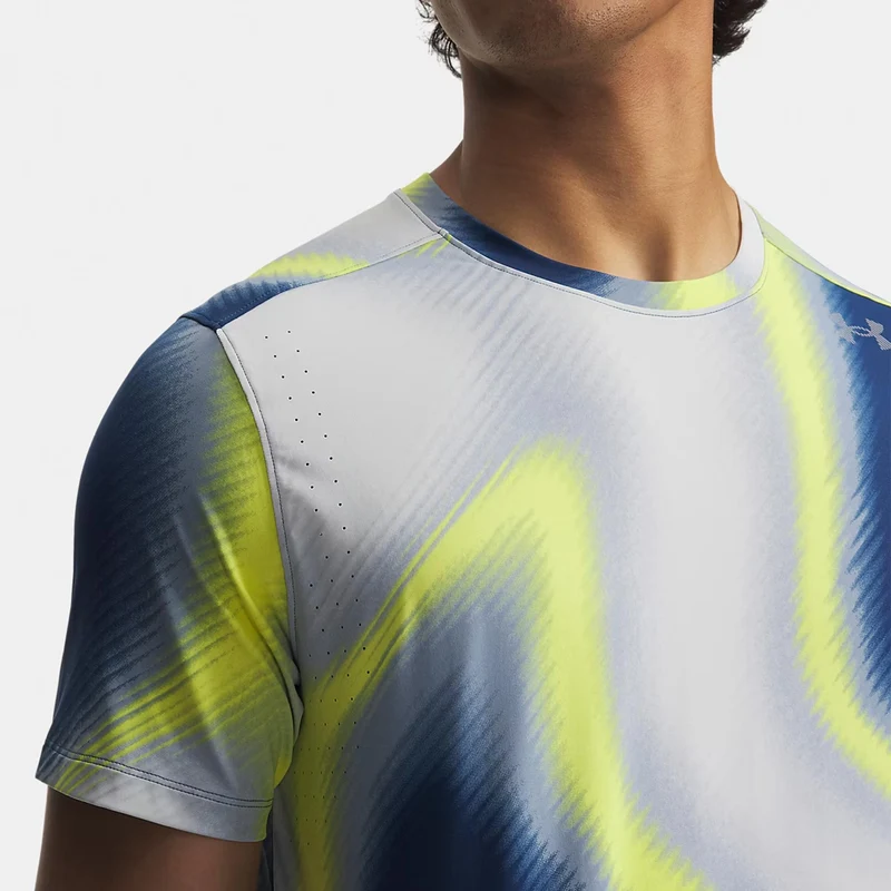Velociti Pro Print Laufshirt Herren - blau, mehrfarbig