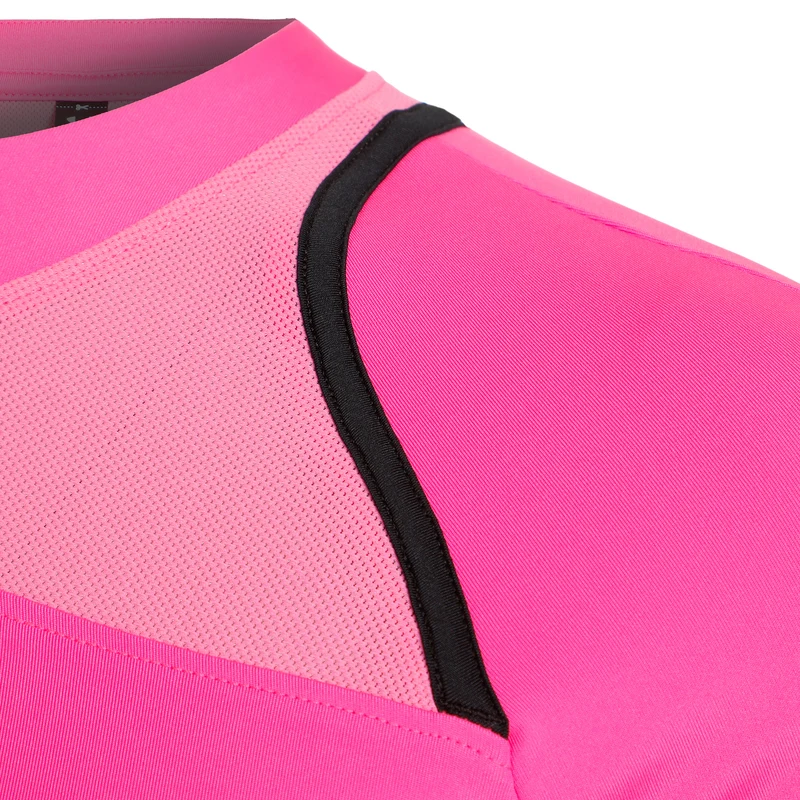 Run Anywhere Crop Laufshirt Damen-Pink,Schwarz