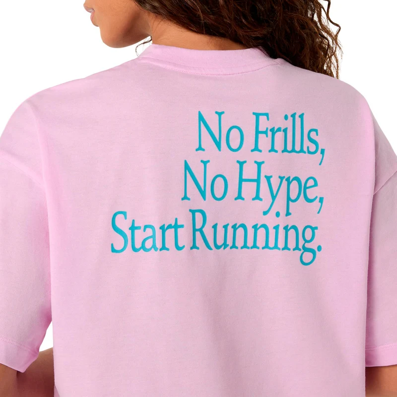 Runner Message Graphic Laufshirt Damen - flieder, türkis