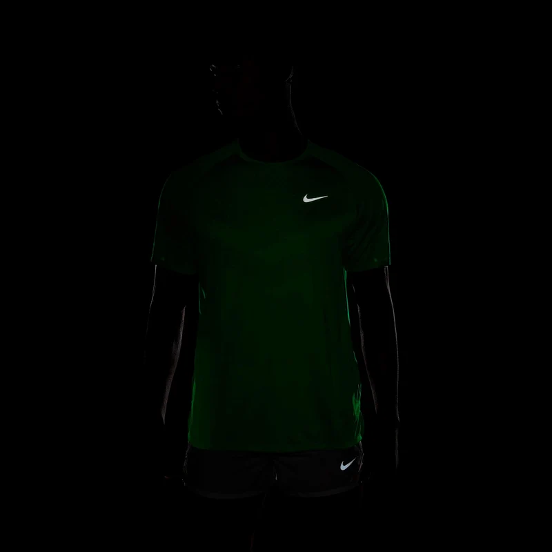 Stride Laufshirt Herren - grün, silber