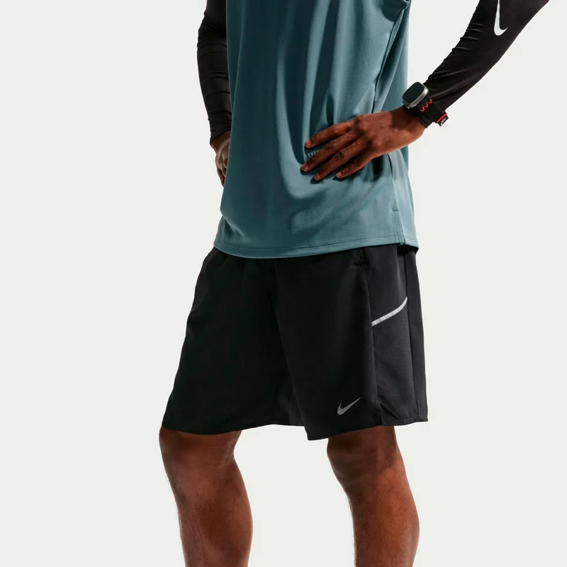 Miler 9in Laufshorts Herren - schwarz, silber