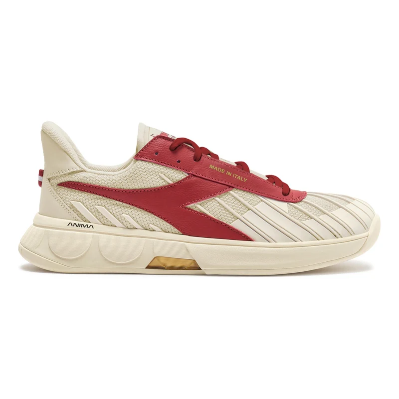 B. Elite Star Made in Italy Allcourtschuh Unisex - weiß, dunkelrot