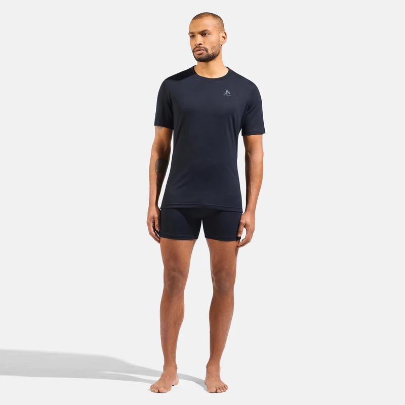 Crew Laufshirt Herren-Schwarz