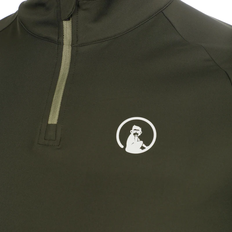 Memories Big Serve 1/4 Zip Longsleeve Jungen - dunkelgrün