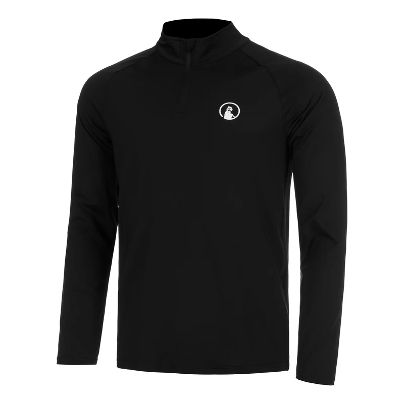 Big Serve 1/4 Zip Longsleeve Herren-Schwarz
