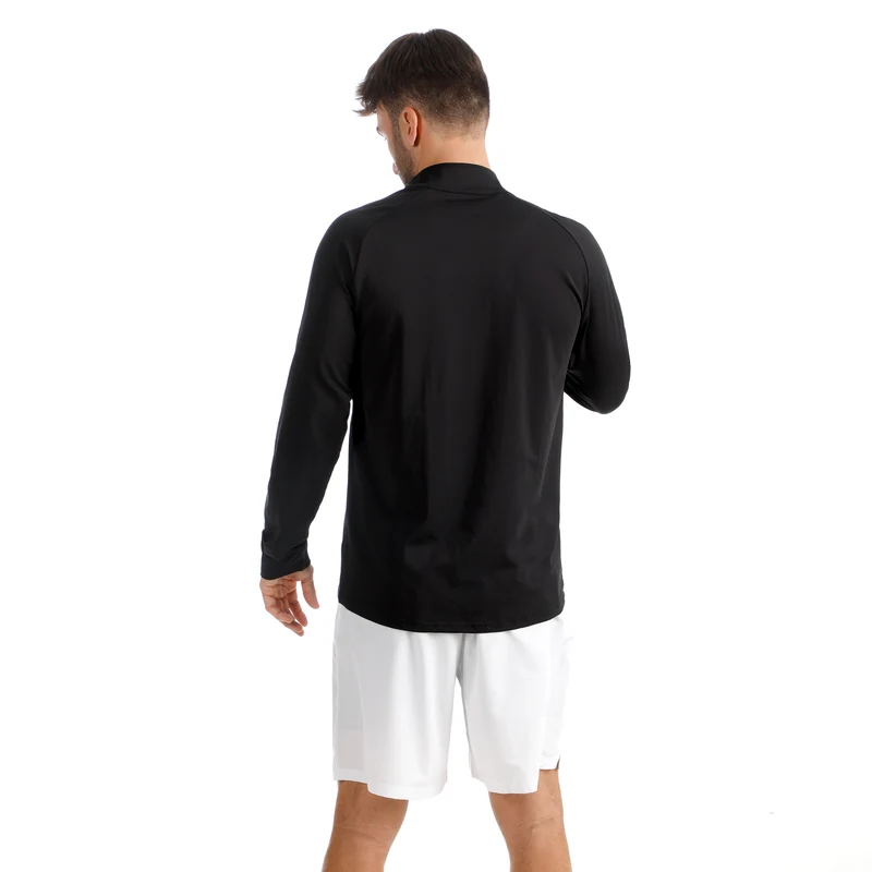 Big Serve 1/4 Zip Longsleeve Herren-Schwarz