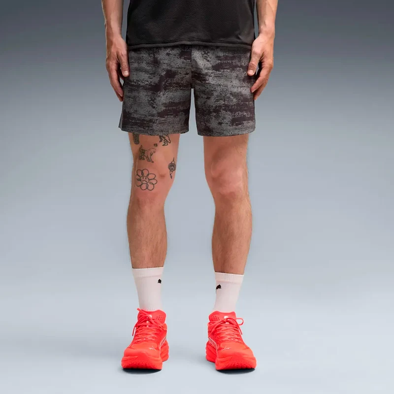 Dreamrun Brightstride AOP 5in Laufshorts Herren - schwarz