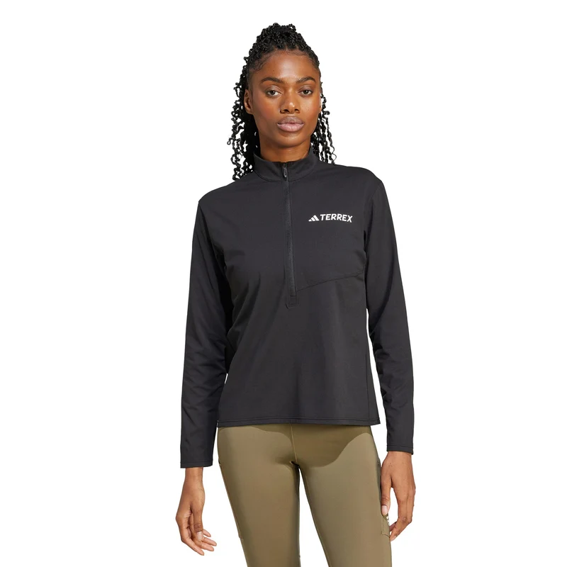 Terrex MT Half-Zip Laufshirt Damen-schwarz