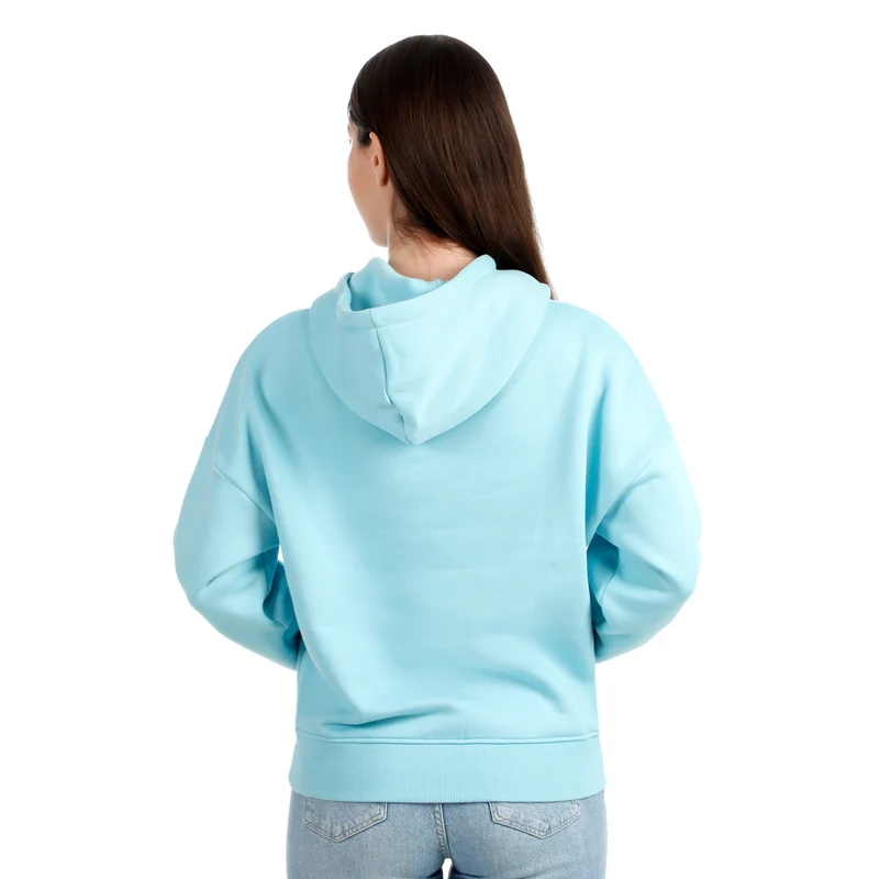 Out of Control Logo Hoody Damen-blau