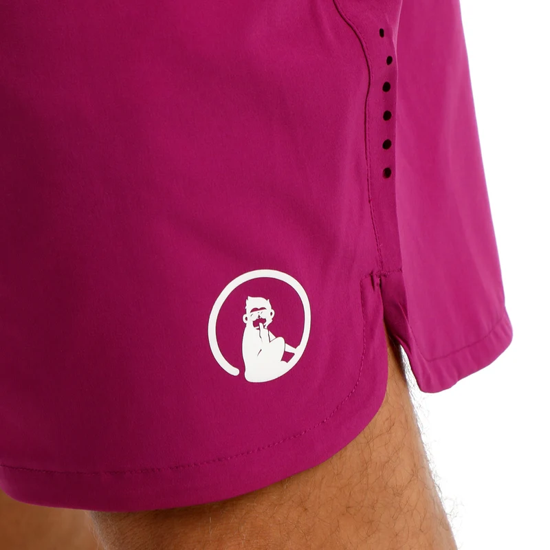 Drop 7in Shorts Herren-berry, weiß
