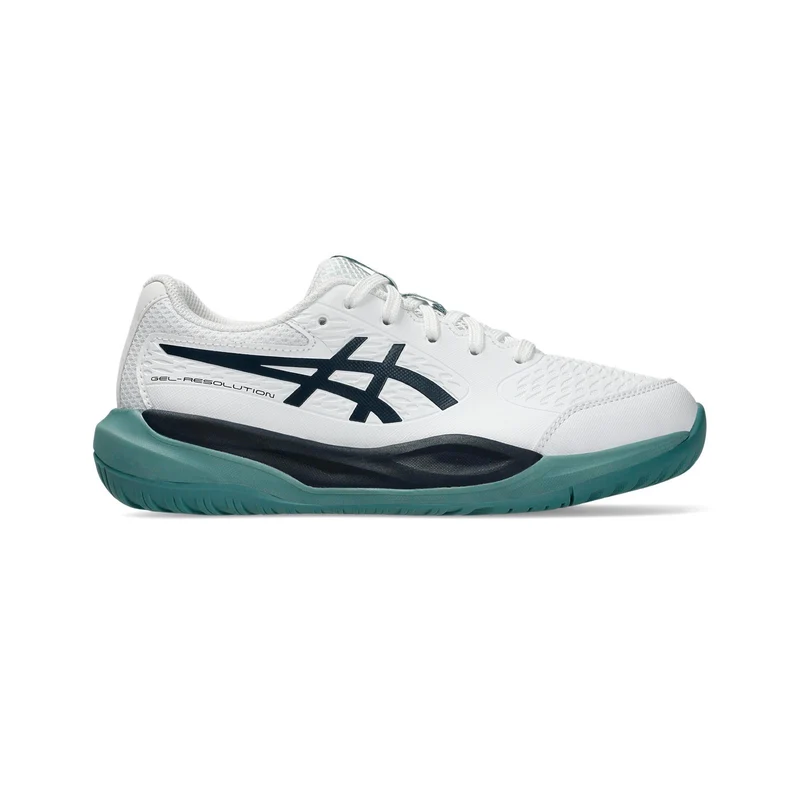 Gel-Resolution X GS Allcourtschuh Kinder - weiß, petrol