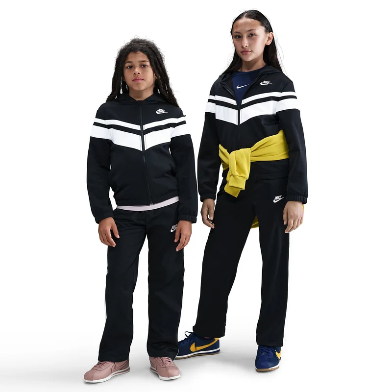 Sportswear Trainingsanzug Kinder - schwarz, weiß