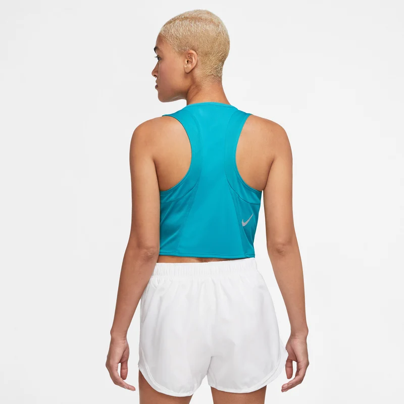 Dri-Fit Fast Crop Laufshirt Damen-Türkis