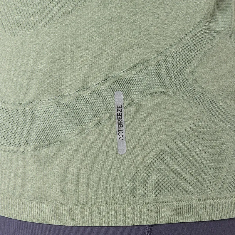 Road Seamless Laufshirt Damen - grau, blau