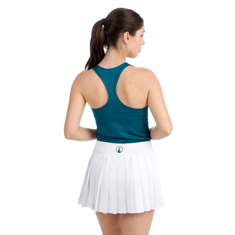 Create Love Pleated Rock Damen-Weiß,Petrol