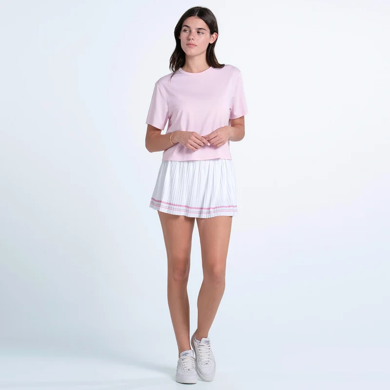 Power Box T-Shirt Damen - rosa, weiß