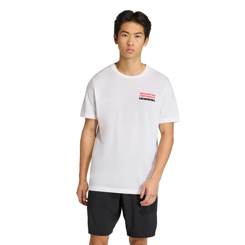 Padel Wanted Graphic T-Shirt Herren - weiß, mehrfarbig