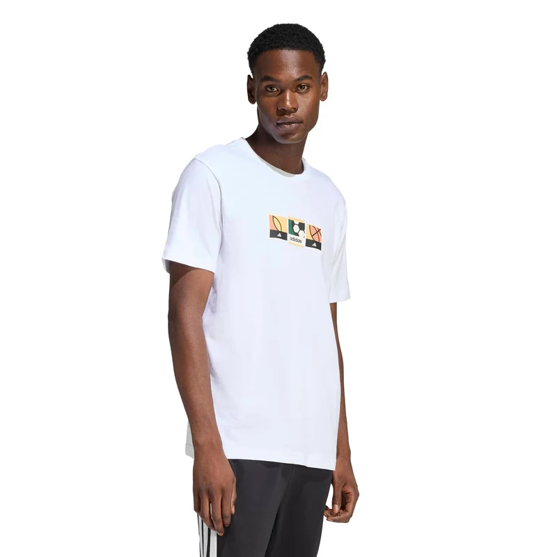 MOS Stamps Graphic T-Shirt Herren - weiß, mehrfarbig