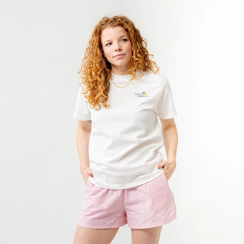 Peppa Pig Serves & Strawberries – '94 Campus T-Shirt Unisex - weiß