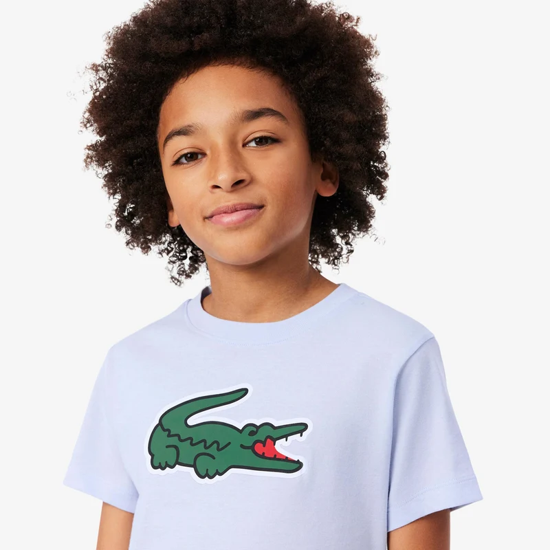 T-Shirt Kinder - hellblau, grün