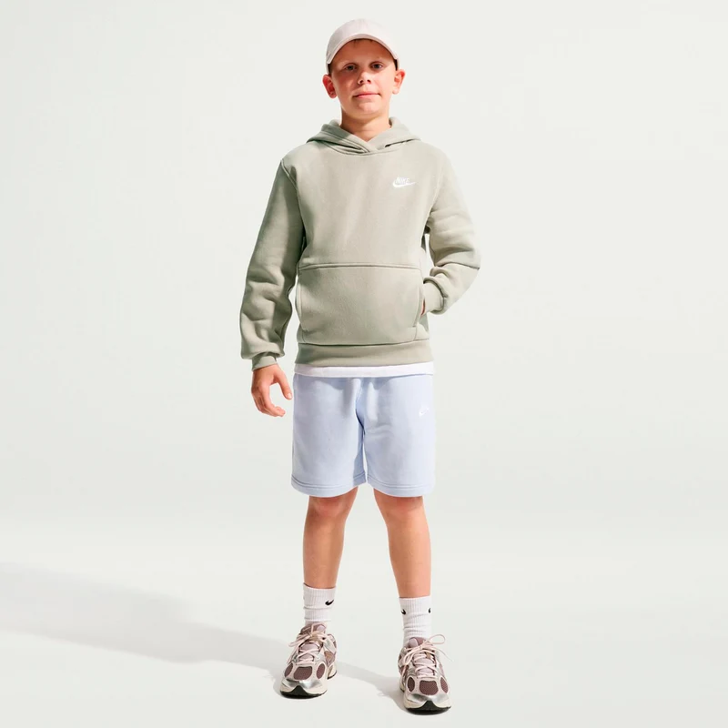 Club Fleece Hoody Kinder - graugrün