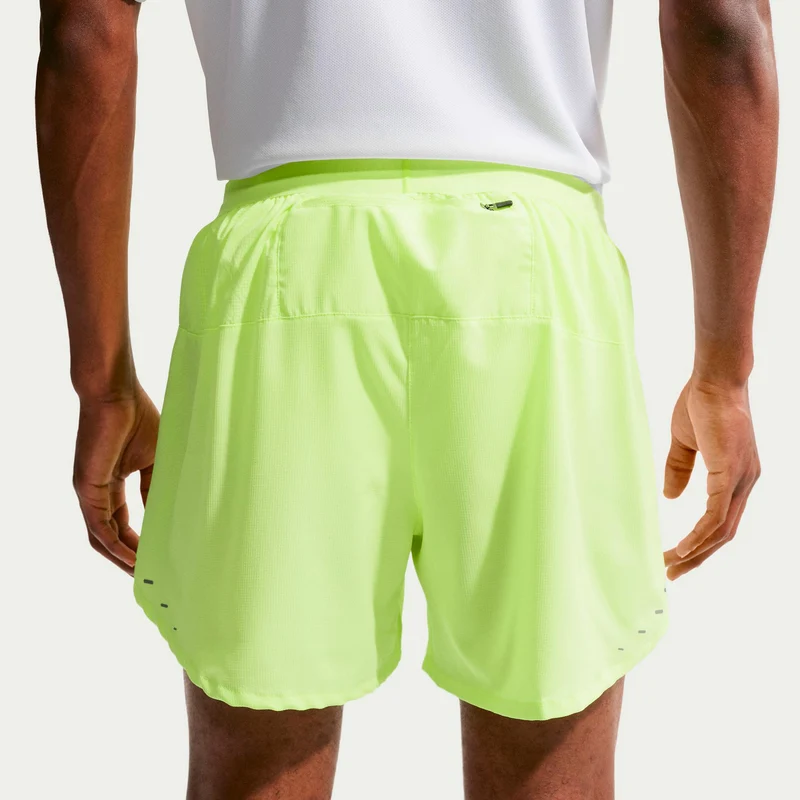 STRIDE 5IN Laufshorts Herren - neongelb, silber