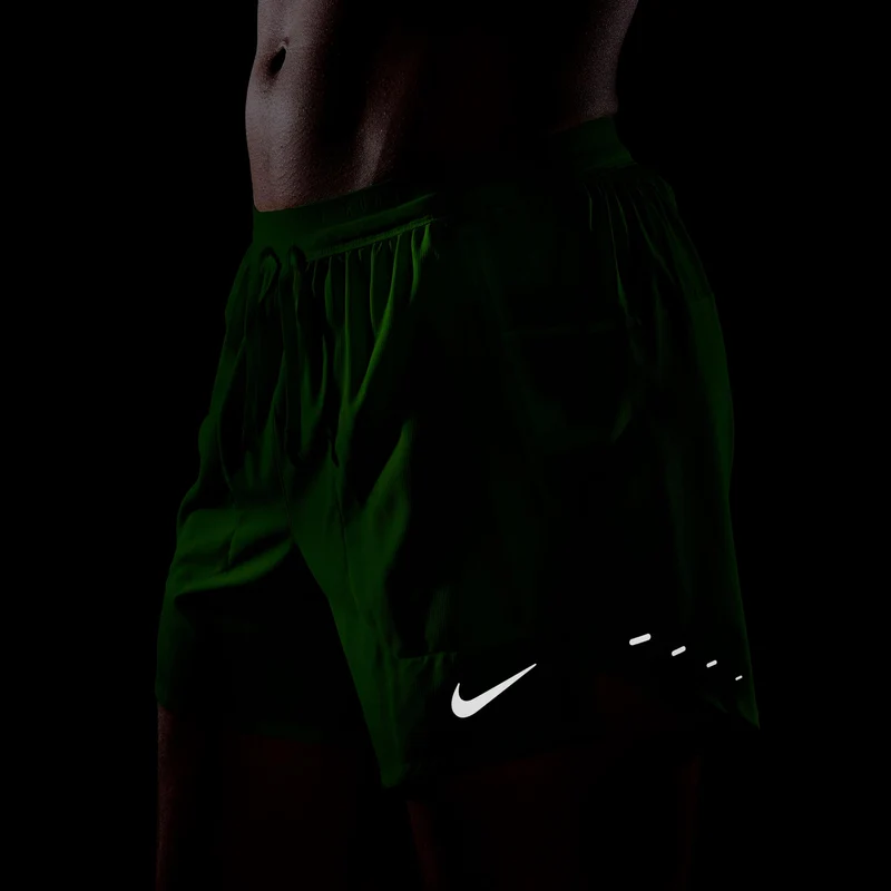 STRIDE 5IN Laufshorts Herren - neongelb, silber