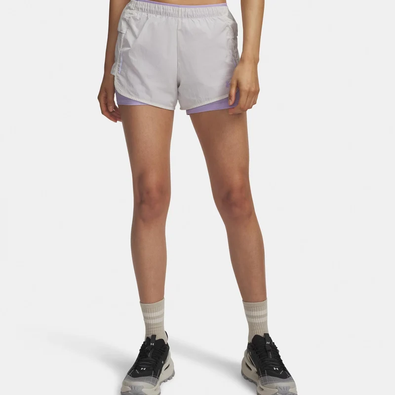 Explor Trail Ultra Lined Laufshorts Damen-weiß, lila