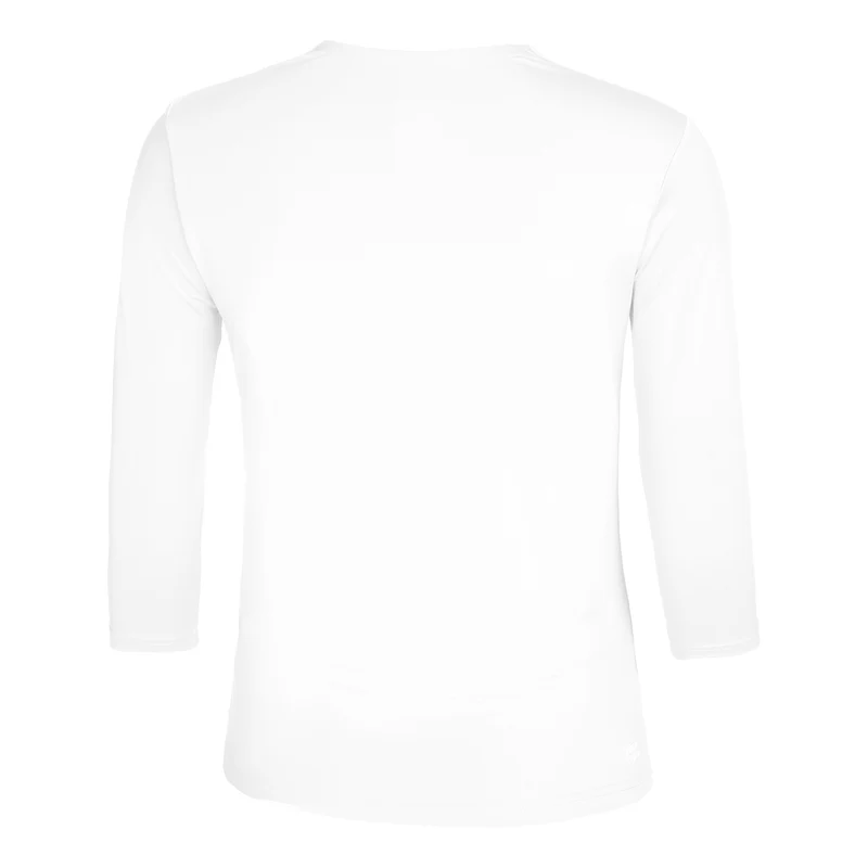 Crew V-Neck Longsleeve Damen-Weiß