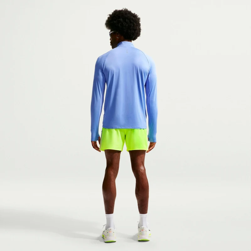 Stride Half-Zip Laufshirt Herren - hellblau, silber