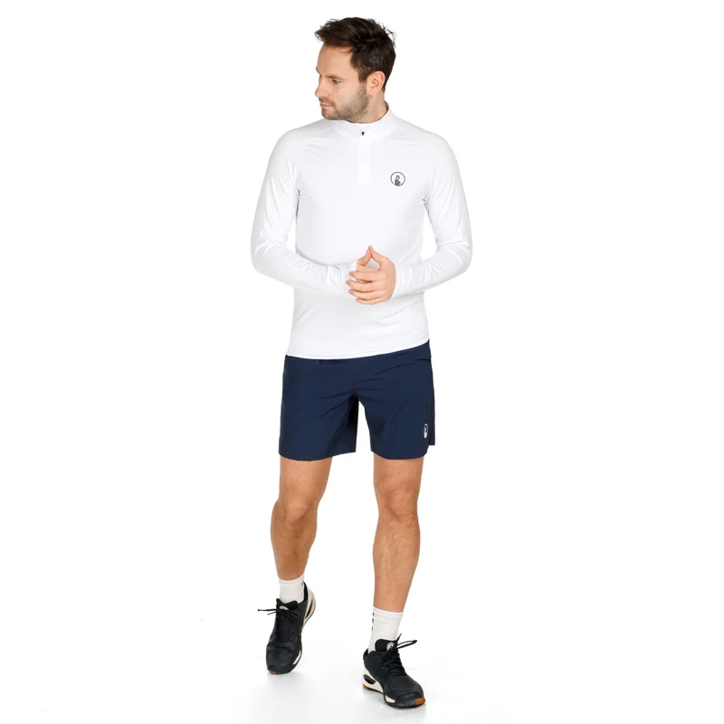Big Serve 1/4 Zip Longsleeve Herren-Weiß