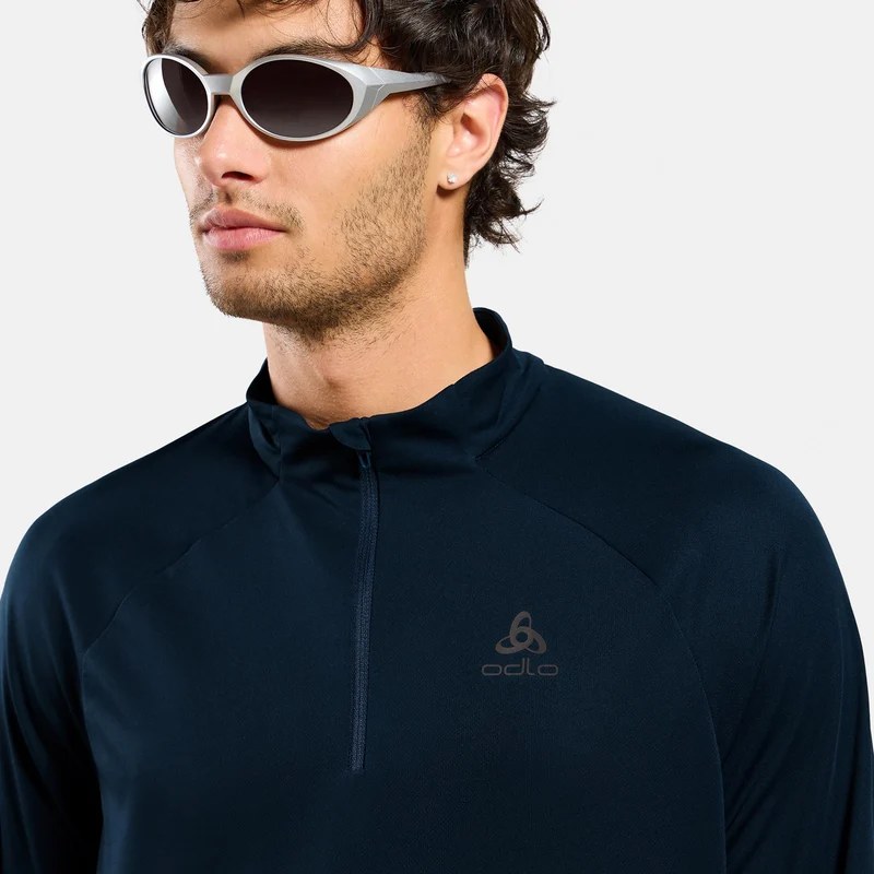 Essential 1/2 Zip Laufshirt Herren-dunkelblau