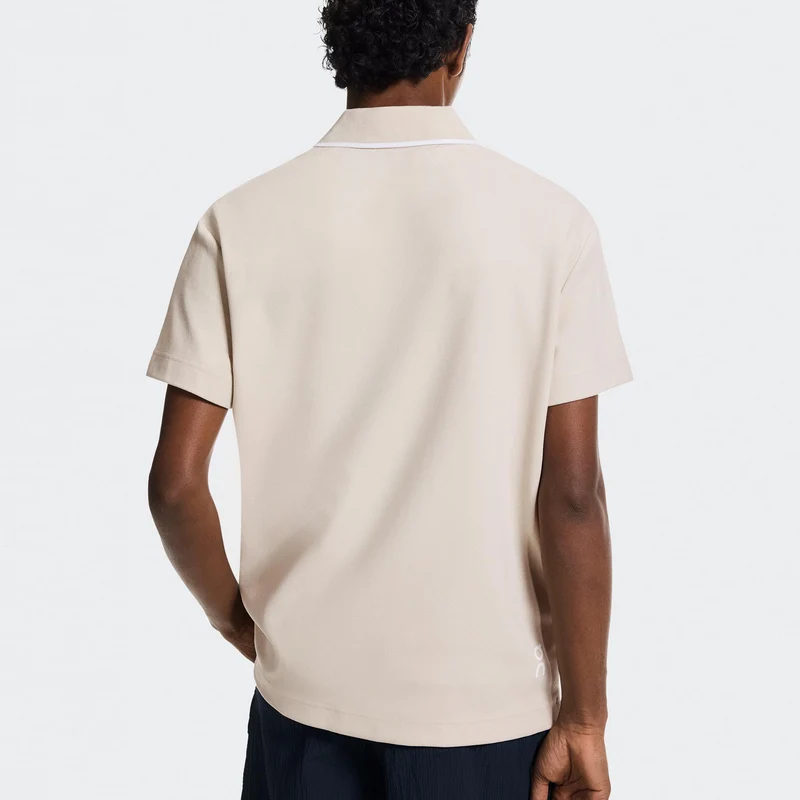 Courtside Polo Herren - beige, weiß