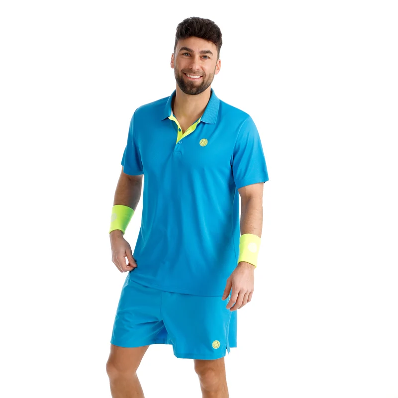 Out of Control Polo Herren - blau, neongelb